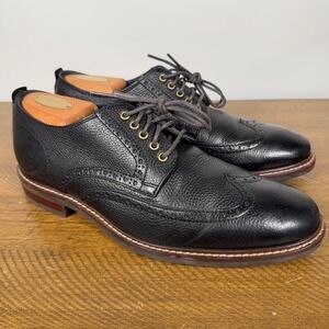Cole Haan Shoes Mens 8 Black Watson Grand OS Wingtip Oxford Leather Dress